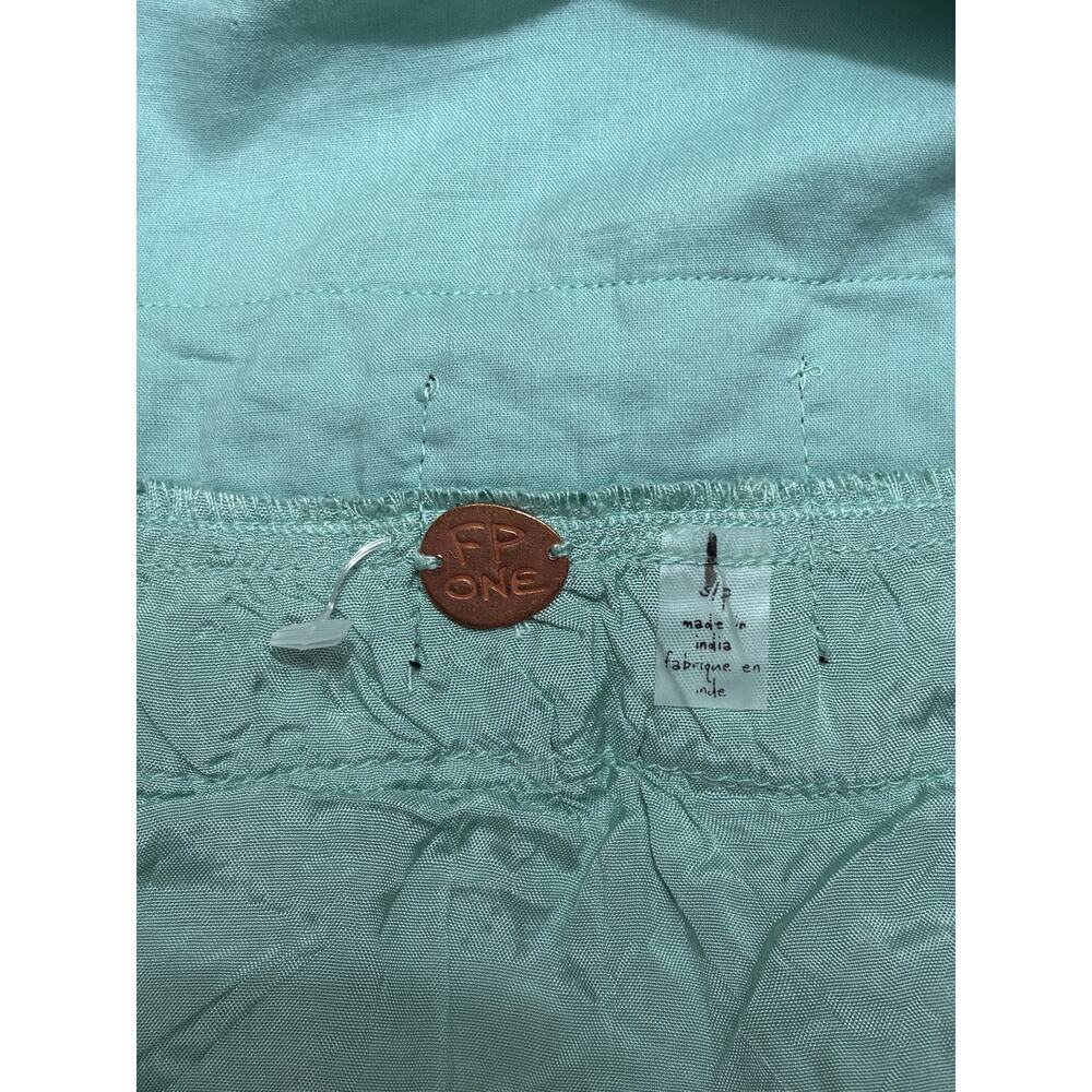 Free People HARLOW A-Line Ribbon Bow Maxi Skirt in Mint Green Size S NWOT $198 - Picture 4 of 8
